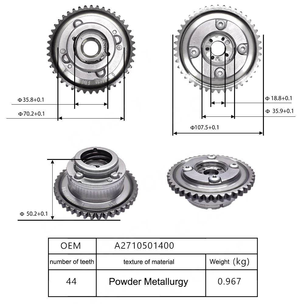 New Engine Intake Camshaft Adjuster For BENZ  C250 e260 W212 W204 W271 2710501400 2710501500 2710503347 2710503447