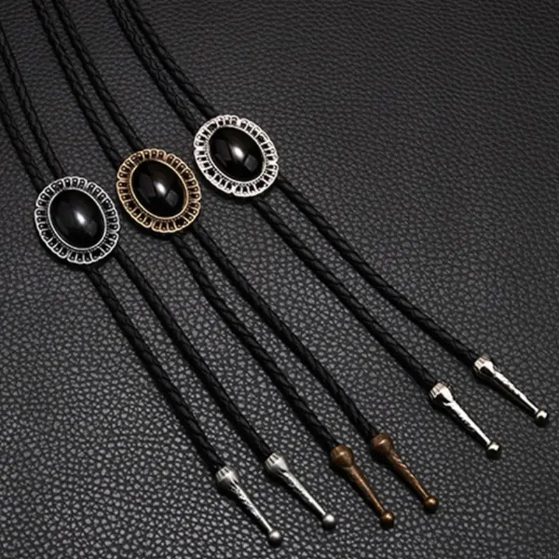 31BF Vintage Cowboy Bolo Tie for Halloween Carnivals Party Man Teens Costume