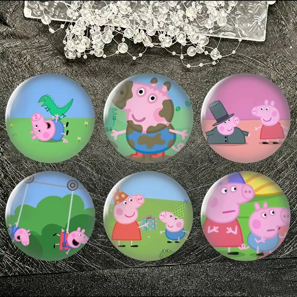 Peppa Pig George Pig Brooch Metal Decorative Brooch Pins for Backpack Clothes Jacket Accessories,Souvenir.