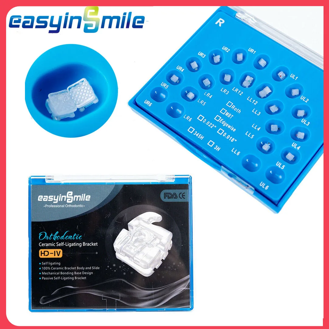 

Easyinsmile High Quality Dental Material for Teeth Brackets Ceramic Self Ligating Braces Ortho Roth / MBT 345 022