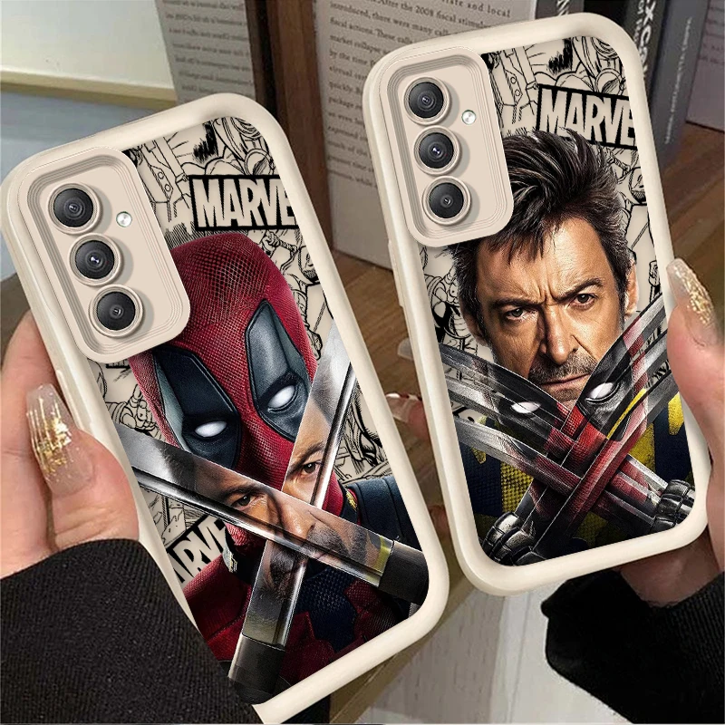 Marvel Deadpool Wolverine Case for Samsung Galaxy S24 S23 S22 S21 Ultra Plus FE A54 A34 A14 A73 A53 A33 5G Soft Silicone Cover