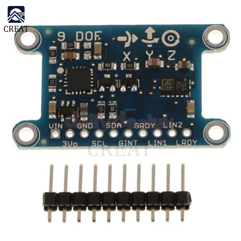 9 Axis IMU L3GD20 LSM303D Module 9DOF Compass Acceleration Digital Gyroscope Sensor for Arduino 3-5V IIC/SPI Protocol