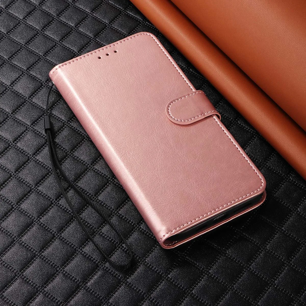 Faux Leather Phone Case for Samsung Galaxy A56 A55 A54 A52 A36 A25 A24 A14 Multifunctional Magnetic Cover With Holder Lanyard view 4
