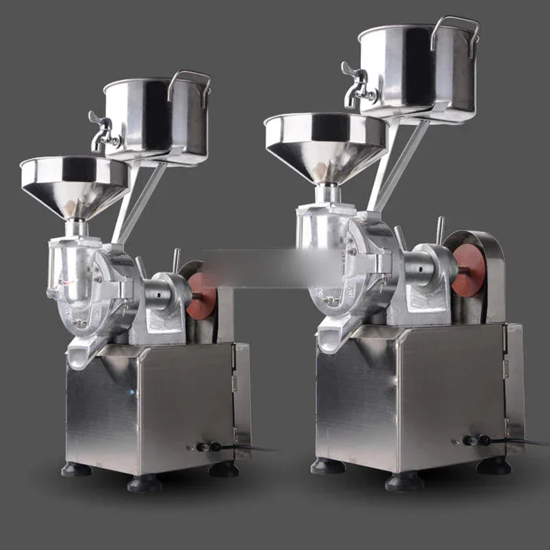 الأجهزة التجارية 200 نوع التكرير التجاري الفولاذ المقاوم للصدأ مطحنة الحجر آلة نشا الأرز التلقائي الخافق مطحنة الأرز