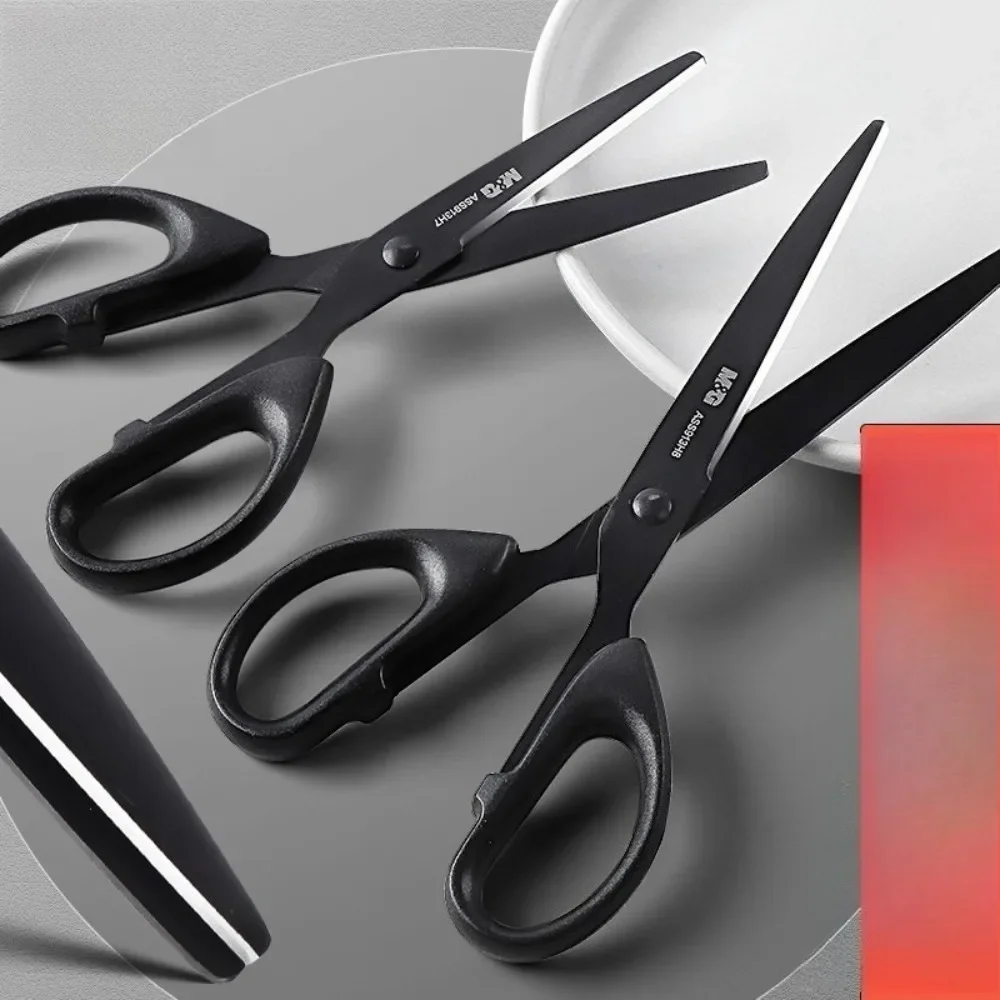 Black Blade Scissors Exquisite Office Scissors Stationery Paper Cutting Scissors Art Student Use Extended Small