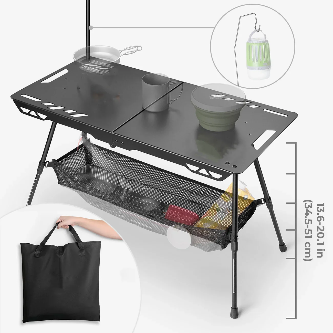 

Portable Outdoor Folding Table And Chair Set For Dining Kitchen Beach Camping & Workshop Use