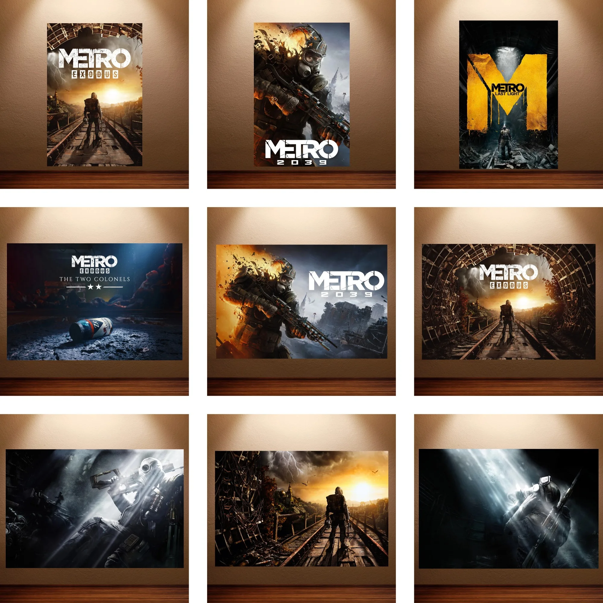 Pósteres del juego Metro Exodus 2033, pintura en lienzo para pared, impresiones artísticas de videojuegos posapocalípticos, decoración de pared para sala de juegos y cueva de hombre