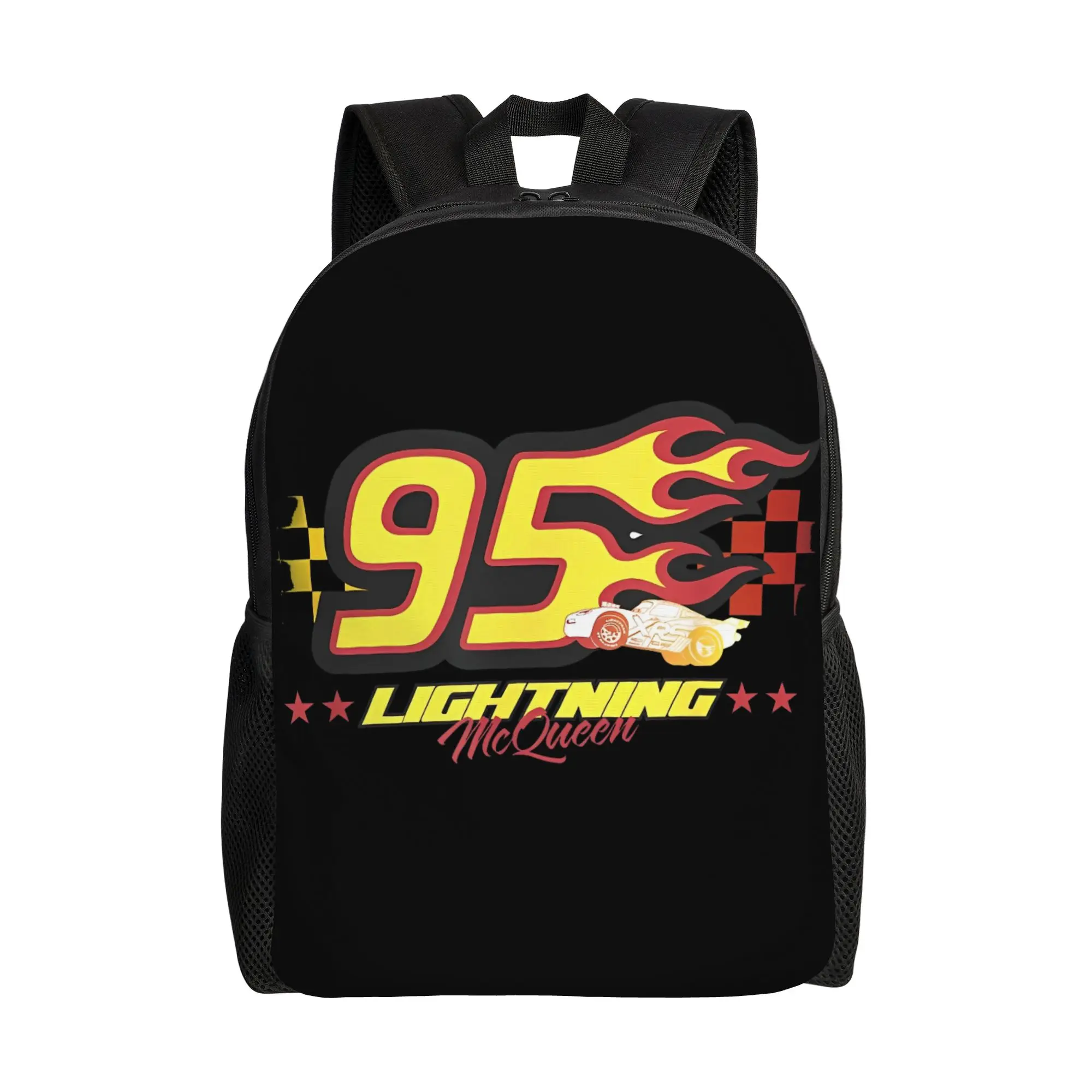 

Рюкзак с графическим принтом Cars Lightning McQueen 95 Flame, уличные рюкзаки, женские дорожные большие школьные сумки, красочный рюкзак