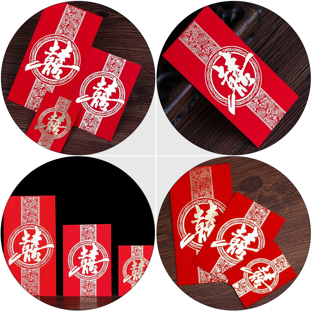 

120pcs Red Envelope Set Wedding Gift Cash Packets Quality Paper Elegant Design Chinese Style Holiday Atmosphere