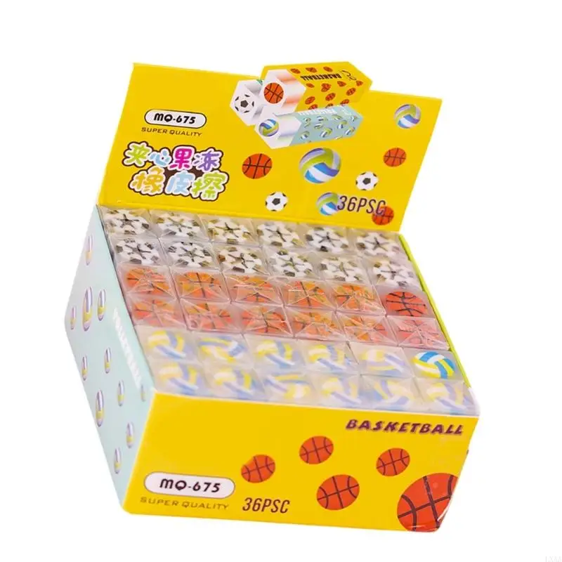 

LXAA 32/36 PCS Футбольные ластики ластики фруктовые ластики Эстетические ластики легко чистить для детей