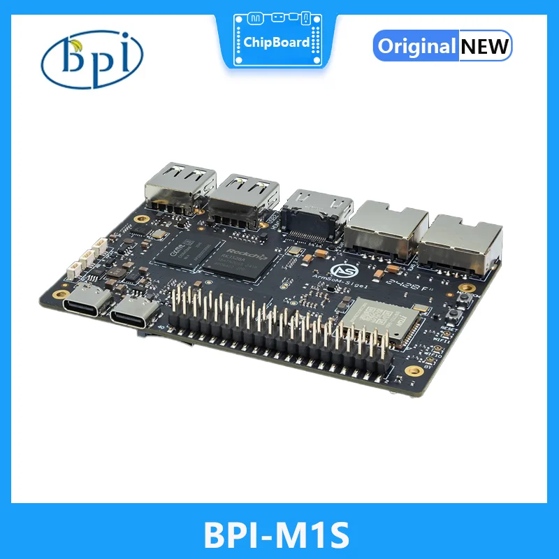 Pi gels BPI-M1S Rockchip RK3528 façades-core Cortex-A53 4 Go 32 bits LPDDR4x 32 Go eMMC 60fps 4K vidéo Smart Single Board Computer