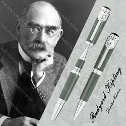 AGD Premier Quality 1:1 Writer Rudyard Kipling MB Ballpoint Pen Luxury Stationery With Embossed Wolf Head Design 6358/8600