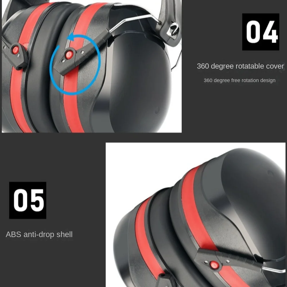 New Foldable Anti-Noise Head Earmuffs Noise Canceling Study Sleeping Work Ear Defenders SNR-35dB Ear Protector for Kid/Adult
