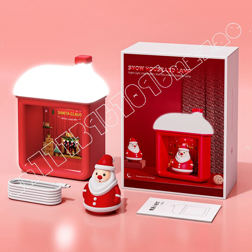 

Christmas Night Light Santa Claus Holiday Decorative Light Mini Induction Student Bedside Light Gifts