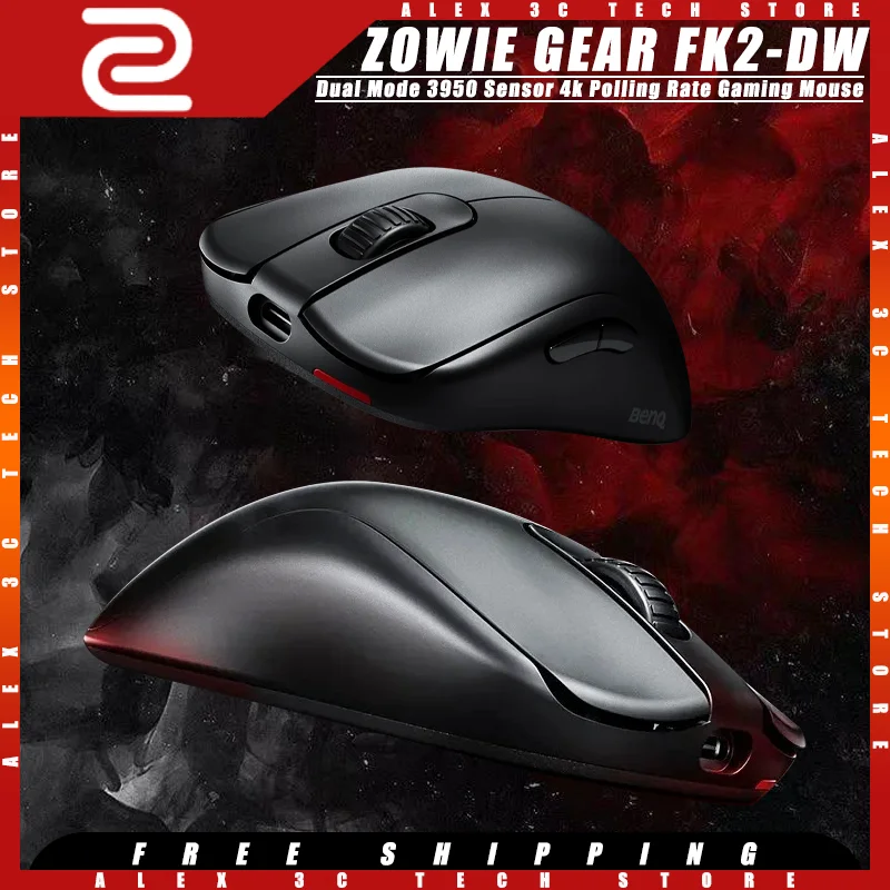 ZOWIE GEAR FK2-DW Gaming Mouse Dual Mode Anti-interference 3950 Sensor 4K Polling Rate Customized Gamer Mouse Pc Gamer Accessory