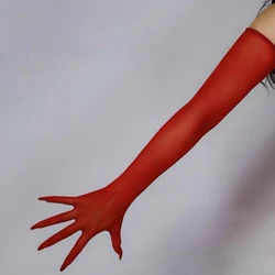 Kobiety seksowne cienka, długa pończochy rękawiczki gładkie Cosplay wysoka rozciągliwość modowa osobowość występ na scenie jednokolorowa opięta klubu nocnego