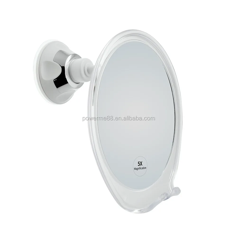 360 degree Rotating Fogless Shower Mirror with Razor Hook for Anti Fog Shaving