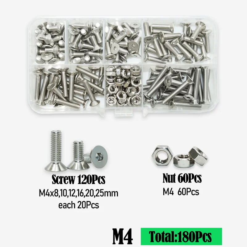 Sechs kant Innen sechs kant Innen sechs kant schraube Mutter m2 m3 m4 m5 m6 Inbus maschinen schrauben din7991 Edelstahl Möbels ch rauben – Detail 9