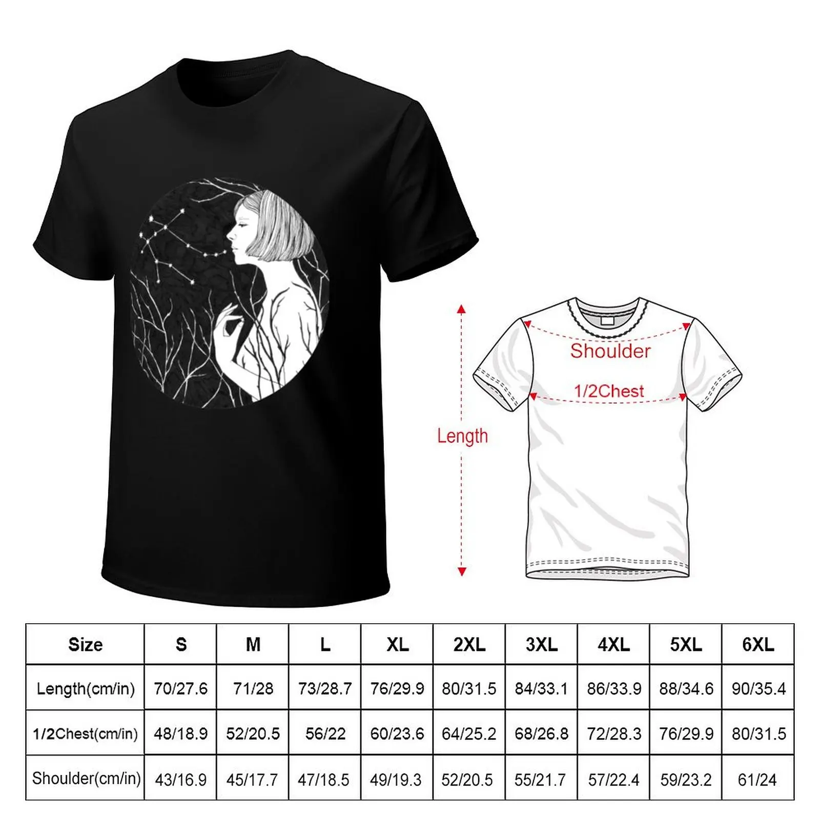 Constellation Under stars T-Shirt Outdoor Sports Lightweight Tee