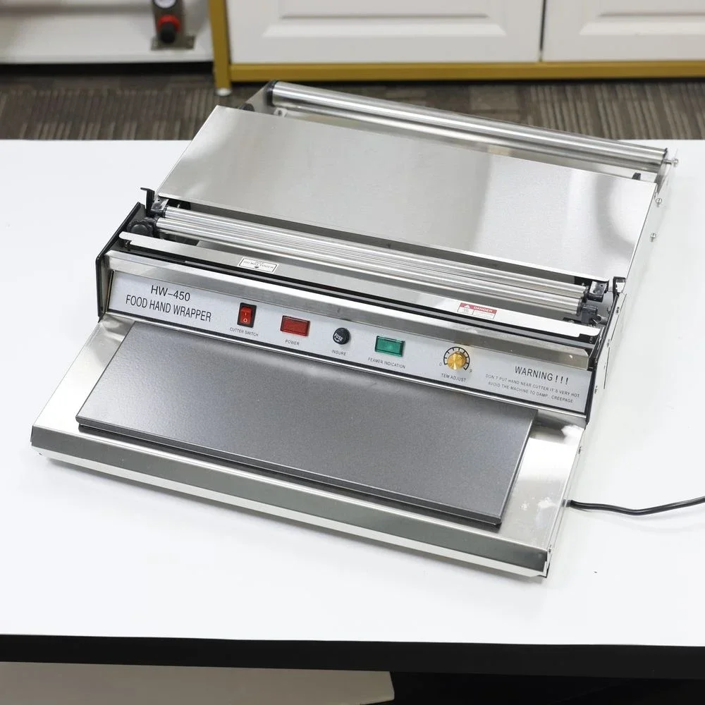 

HW-450 Cling Film Packaging Machine, Commercial Household Automatic Fresh Vegetable Fruit Cling Film Sealing Packaging Machine