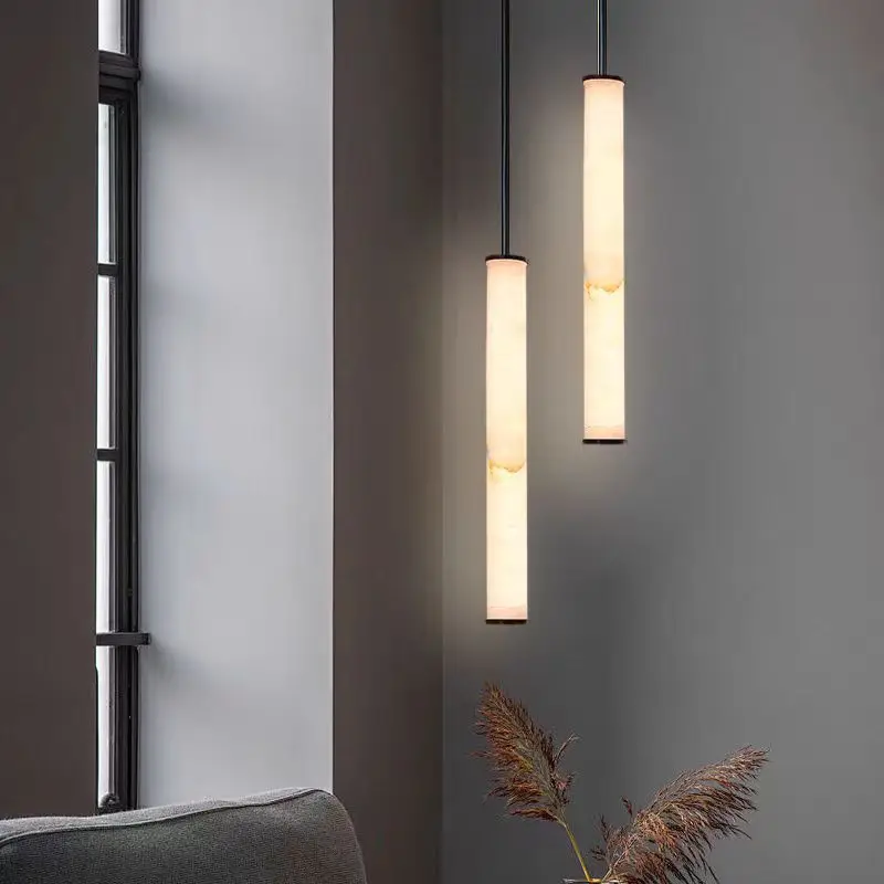 Nordic Imitation Marble Bedroom Bedside Small Pendant Lamp, Post-modern Designer, Minimalist and Creative,and Hallway Lighting