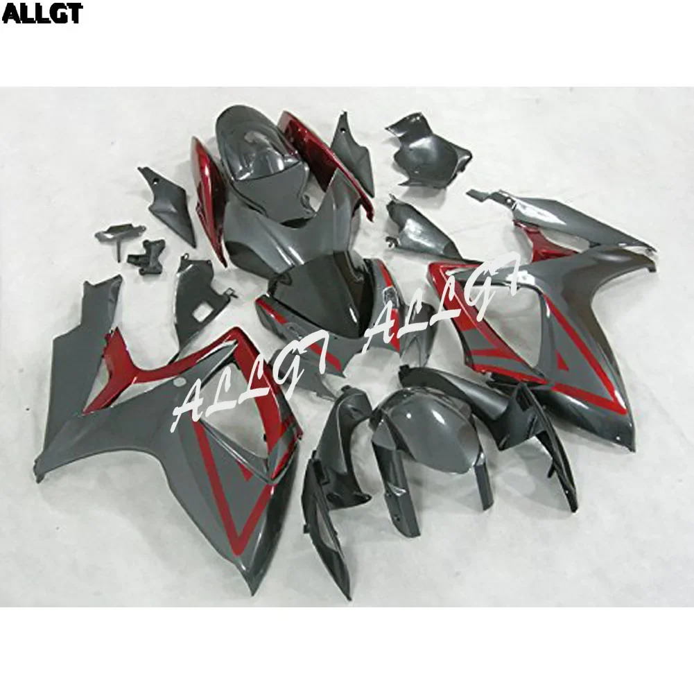 Injection Mold - Red Grey Plastic Fairing Kits Fit for Suzuki GSX-R750 GSX-R600 K6 2006 2007 GSXR 600 750 K6 06 07