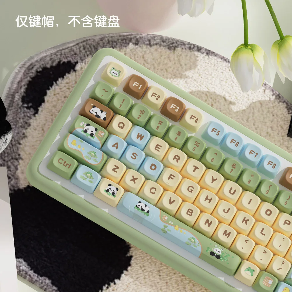 

Panda Paradise pbt full five-sided hot sublimation moa highly cute suitable for mechanical keyboard