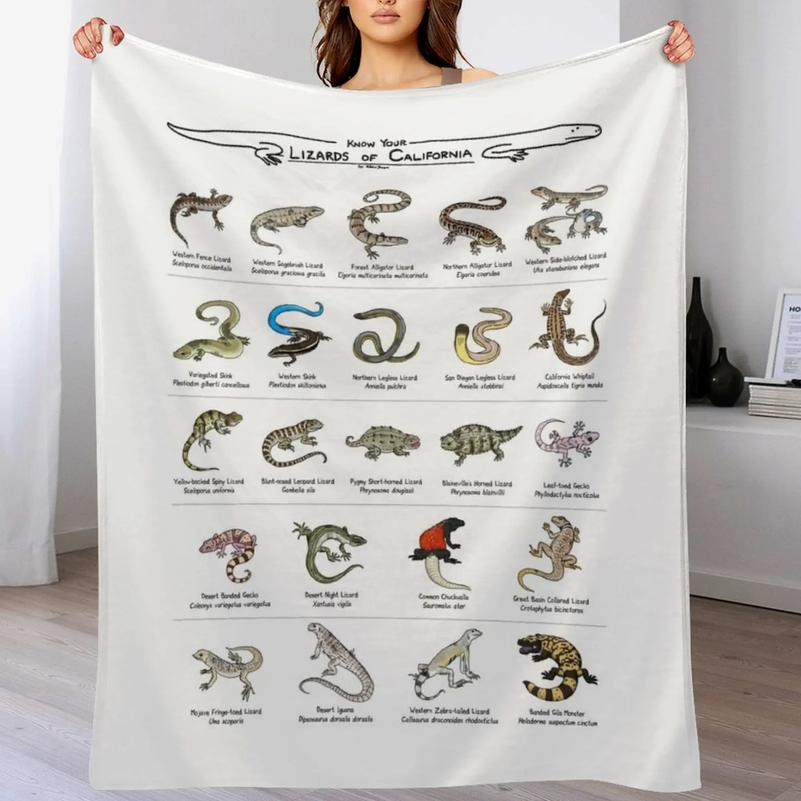 

Lizards of California Throw Blanket Luxurious Soft Blanket Holiday Gift for Family