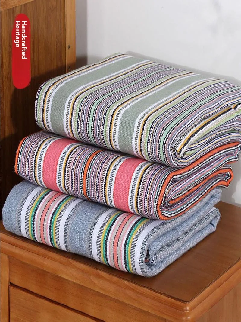 

Thickened Air Conditioned Bed Sheet Set Three-Piece Summer Single Double Bed Sheet Cover Duvet Cover Stripe Pattern New Chine...
