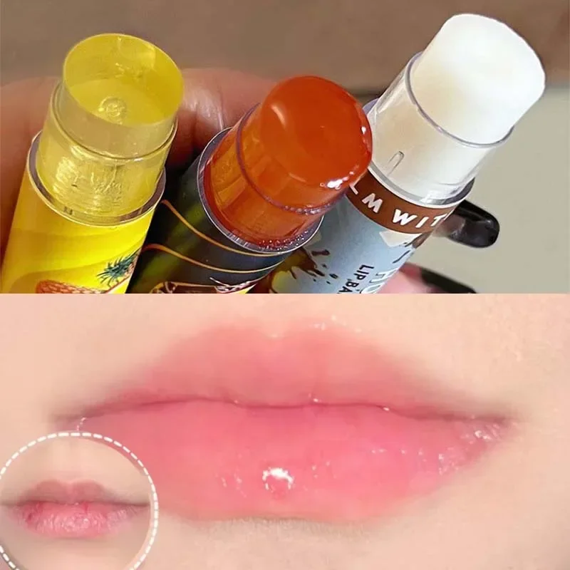 

Fruit Flavor Natural Lip Balm Long Lasting Moisturizing Lipstick Base Cute Makeup Anti-Cracking Korean Lip Skin Care Cosmetics