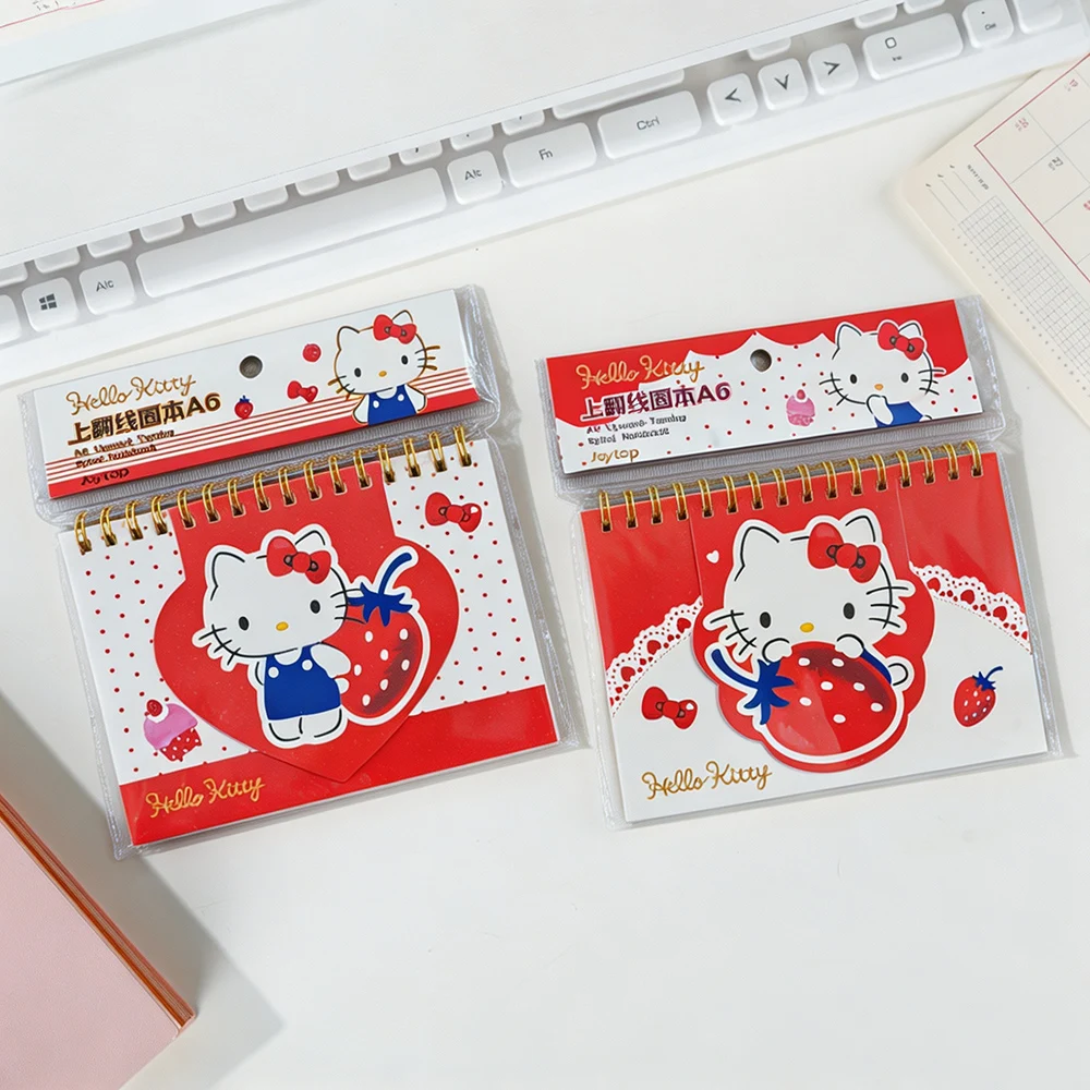 Genuine Hello Kitty A6 Top Opening Notebooks Sanrio Kuromi Melody Planners Notepad For Study Office Notes Diary Stationery Gifts