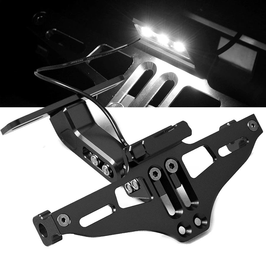 

Motorcycle CNC License Holder Frame Number Plate Bracket With Led Light For Benelli Leoncino 500 BJ500 parts