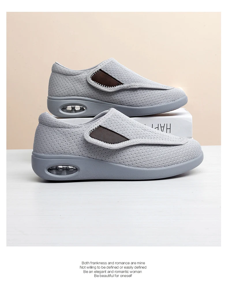 Damen-Sneaker, orthopädisch, für breite Füße, geschwollene Füße, lässige Damenschuhe, Einstellung der großen Zehen, weich, bequem, Diabetiker-Schuhe für Herren – Detail 20