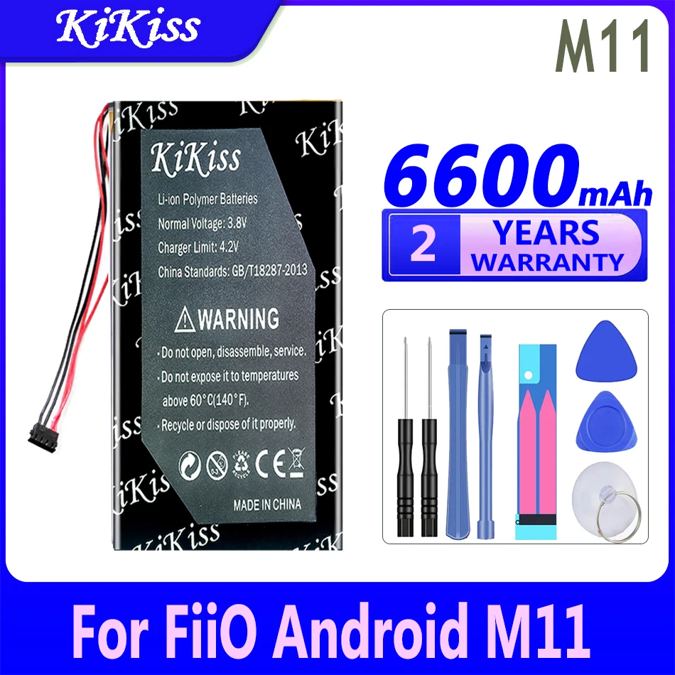 Мощный аккумулятор KiKiss M 11 на 6600 мА · ч для музыкального MP3-плеера FiiO M11 Pro M11Pro Мощный аккумулятор KiKiss M 11 на 6600 мА · ч для музыкального MP3-плеера FiiO M11 Pro M11Pro