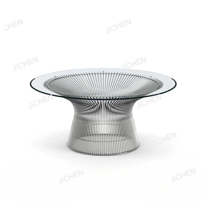 

Neu Household light luxury Plattner round coffee table Bauhaus creative designer glass round coffee table