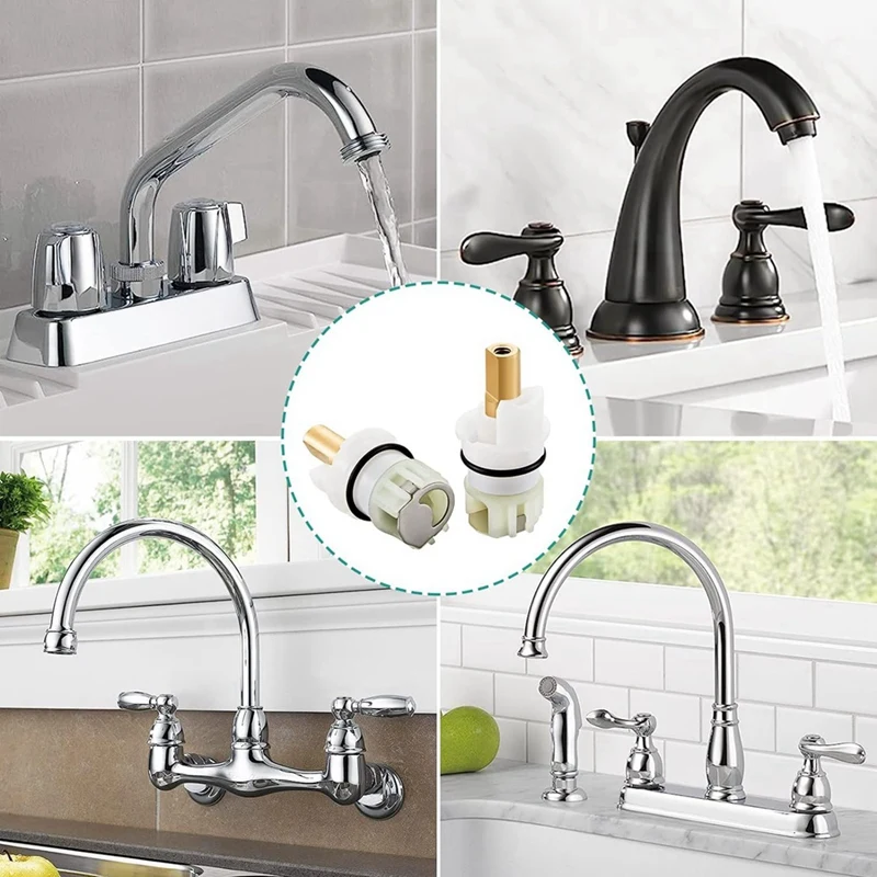 AB15-RP25513 مجموعة استبدال جذع الصنبور لمجموعة إصلاح الصنبور بمقبضين مع خرطوشة RP4993 مقاعد الينابيع، 2 حزمة