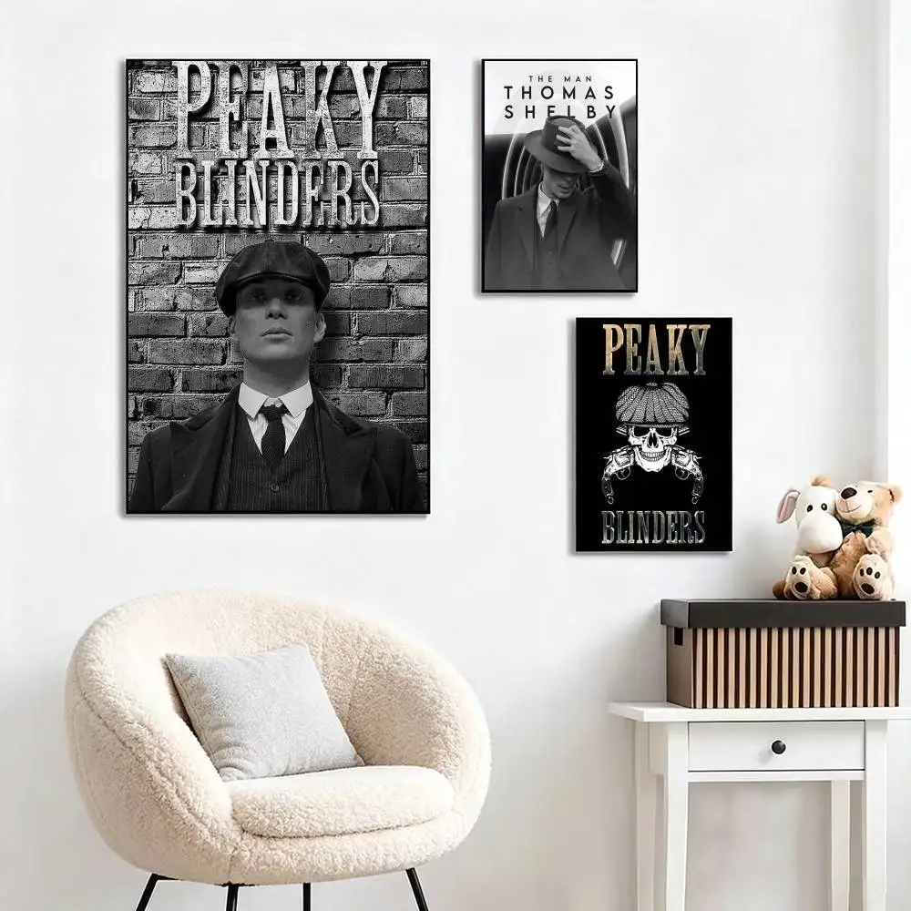 Peaky Blinders tommy shelby  Poster High Quality Dorm Living Room Aesthetic Wall Decoration Painting Stickers Gift