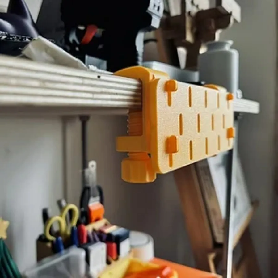 Vertical Hole Pegboard Storage No Drill Mount Side Desk Organizer for Tools image 5