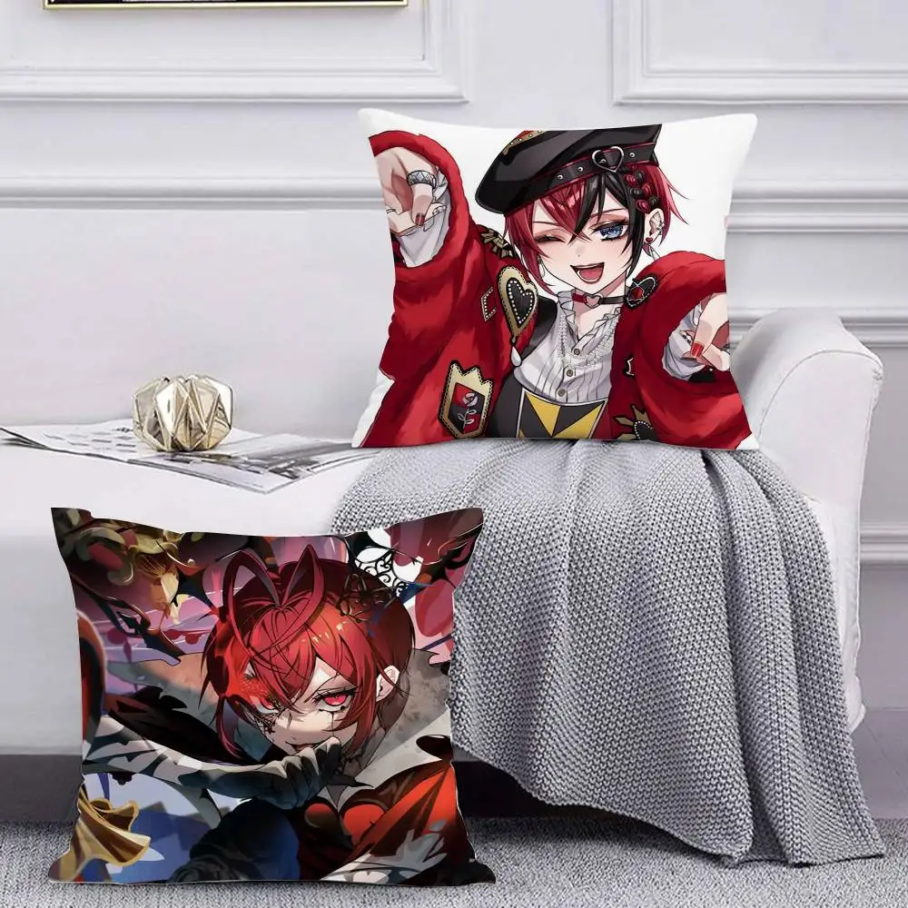 Cute Twist Wonderland Riddle Rosehearts Pillow Case for Sofa Living Room Home office Decor Protective Cover