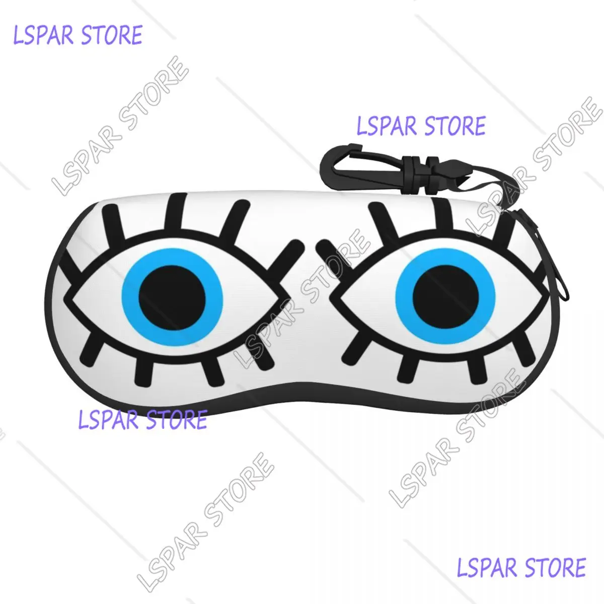 

Magic Eye Glasses Case Protective Evil Eye Blue Nazar Amulet Pattern Boho Sunglasses Storage Box Charming Glasses Box