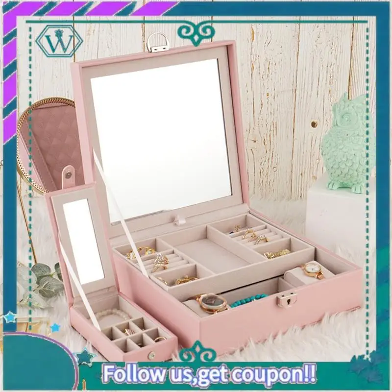 

Girly Pink Jewelry Box Jewelry Fashion Storage Leather Box Jewelry Ring Jewelry Box For Jewelry Storage And Display Easy To Use