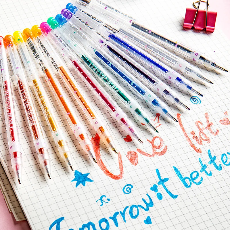 12/24/36/48/Set Colors Gel Pens Set Glitter Gel Pen For Adult Coloring Books Journals Drawing Doodling Art Markers Set image 2