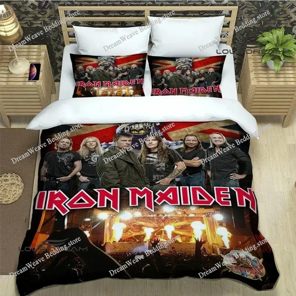 3D Rock Band I-Iron-M-Maiden Bedding Sets Exquisite Bed Supplies Set Duvet Cover Comforter Set Bedding Set Luxury Birthday Gift9