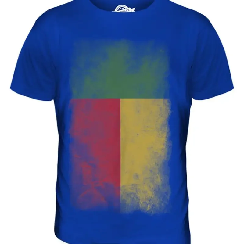 BENIN VERBLICHEN FLAGGE HERREN T-SHIRT TEE SHIRT XS S M L XL 2XL 3XL 4XL 5XL