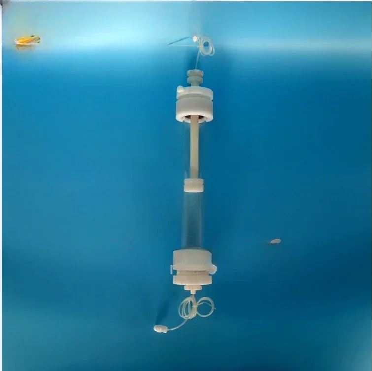 Medium pressure glass chromatography column with adapter 20mm diameter gel chromatography column protein