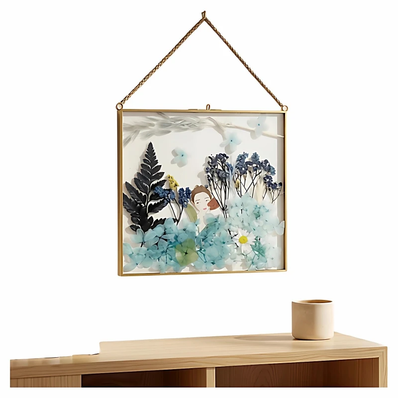 Retro glass photo frame creative cafe advertising display card photo clip certificate wall decoration ornament
