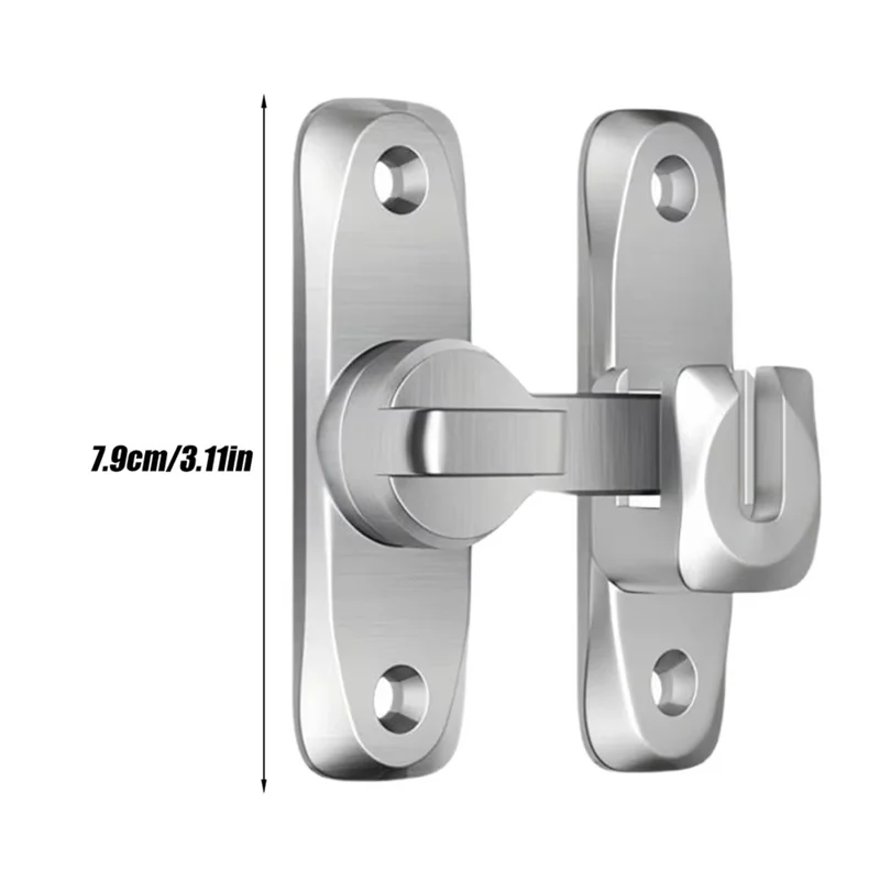BNVN-Flipping Latch Door Lock Lega di alluminio Heavy Duty Flippping Door Latch Antifurto Hardware 90/180 Chiusura per porta a battente