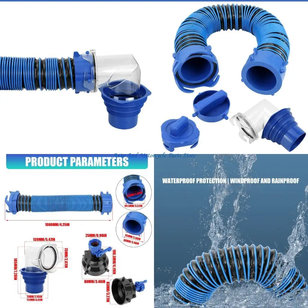 

P9FD Premium Construction Drainage Hose Leakproof Waste Hose Drainage Pipe for Motorhome Trailer 3FT Length