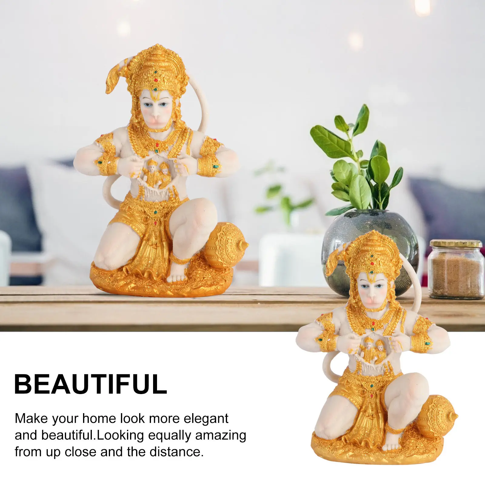 Southeast Asian Monkey Buddha Statue Resin Art Piece Home Decor for Living Room Office Entrance Elegant Interior Supplement