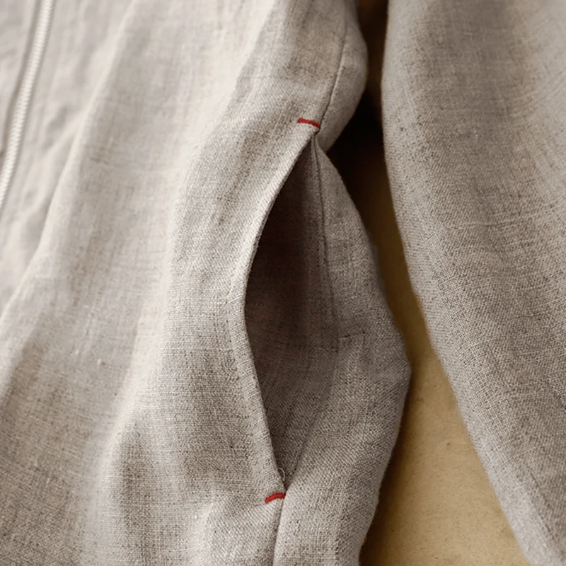 سترة رقيقة من القطن والكتان بغطاء للرأس لفصلي الربيع والصيف، بأكمام خفاشية، للحماية من الشمس، كارديجان مفتوح بأكمام طويلة، مل... #4